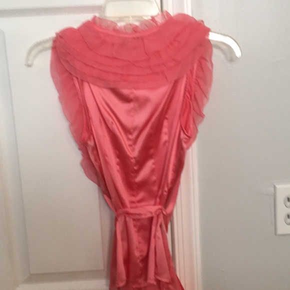 Bebe Ruffle Silk Top - Picture 4 of 5